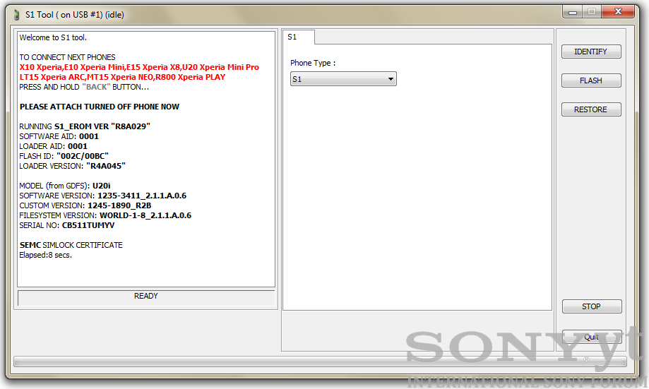 S1 boot fastboot driver download xperia